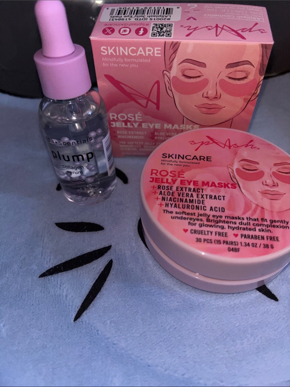 Rose Jelly Eye Masks - Under-Eye Patches + collagen Serum